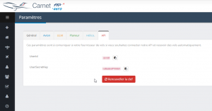 Identifiants Carnet.aero
