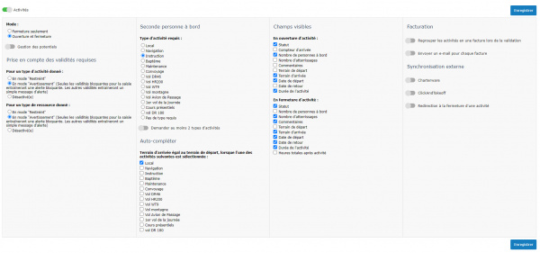 gestion des vols detail fermeture et ouverture