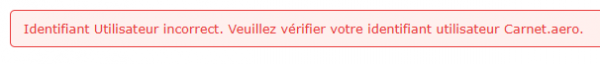 CarnetAero wrong userId.png