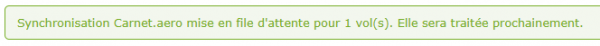 CarnetAero manual sync succeeded.png